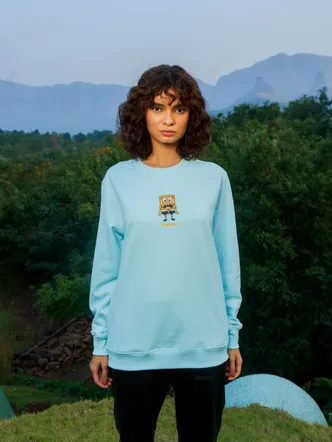 Aqua Shaken SpongeBob Oversized Sweatshirt