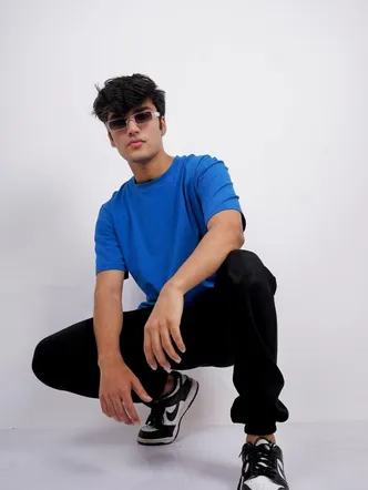 Basic : Burger Bae Round Neck Regular Fit Tee For Men and Women