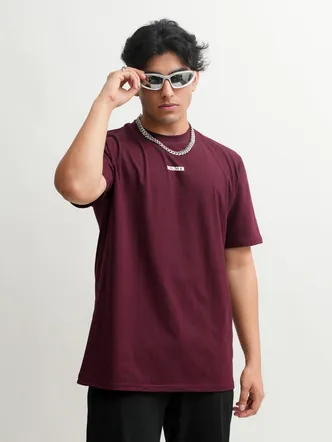 Minimal Burger Logo : Burger Bae Oversized Tee For Men and Women