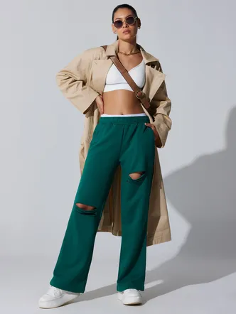 Green Dual Slit Adapt Joggers