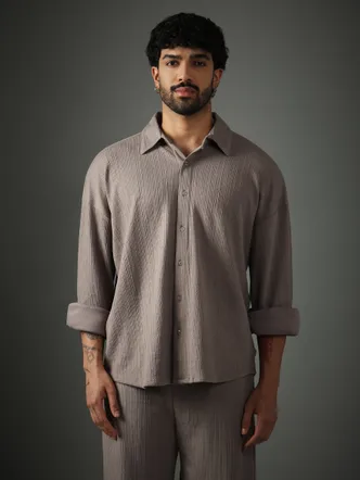 Crossknit Grey Shirt