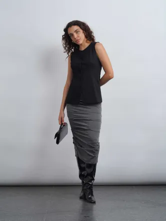 West Village Knit Waistcoat - Black