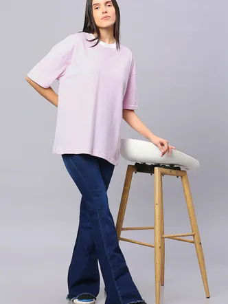 Coral Cascade Oversized Sustainable T-Shirt