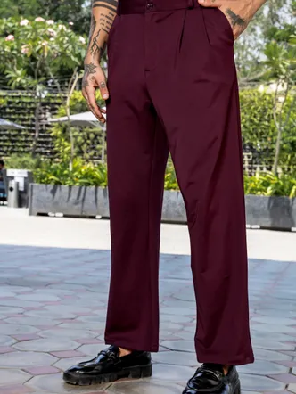 House of Koala Baggy Pleated Korean Trousers