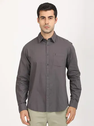 Men Solid Full Sleeve Cotton Shirt