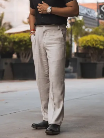 Linen High-Waist Korean Fit Pants