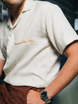 Made in the 90s Embroidered Linen Shirt