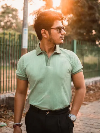 Luxury Knitted Polo T-shirt