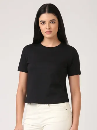 Cotton Black T-Shirt