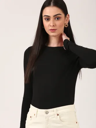 Black Full sleeve tee shirt