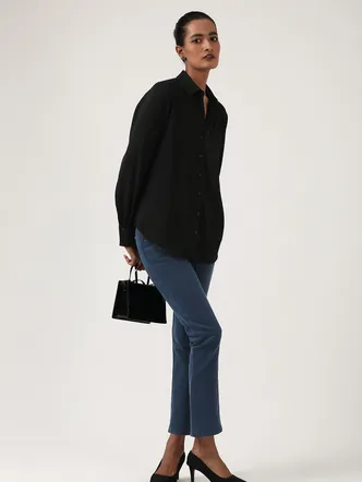 Black Bishop Sleeve Shirt