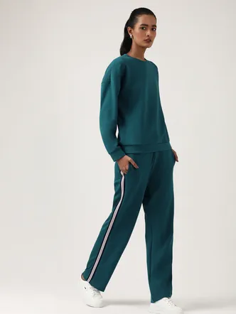 Green Straight Track Pant
