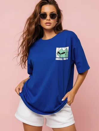 Chill Out Oversized Fit Graphic T-Shirt