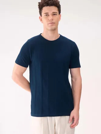 REGULAR FIT TEXTURED TEAL