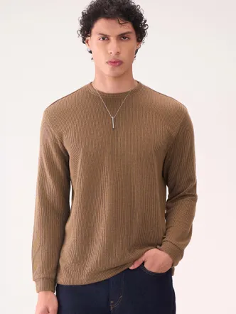 KNITTED LONG SLEEVES BROWN