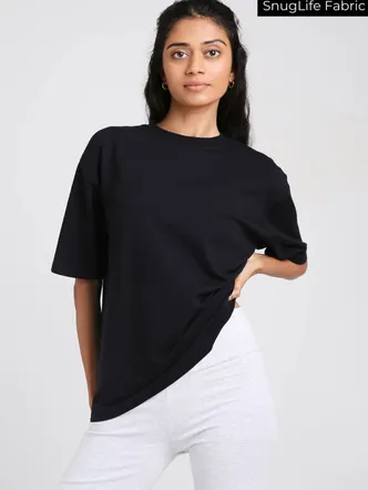 Oversized tee in Black