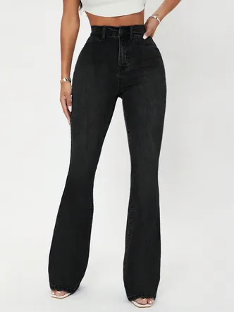 Noir Femme Bootcut Jeans