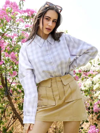 Tartan Plaid Boxy Shirt