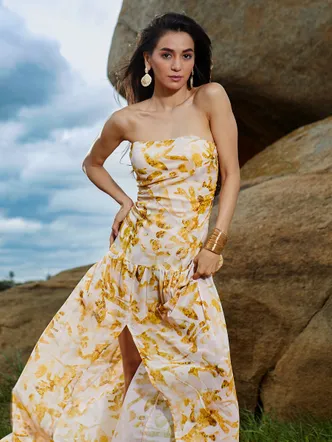 Blurry Bandeau Dress