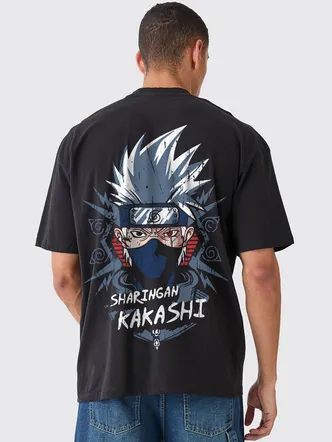 Sharingan Kakashi Oversized Printed T-Shirt