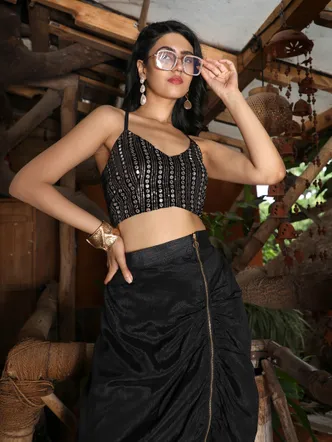 Embellished Draped Co-Ord Set