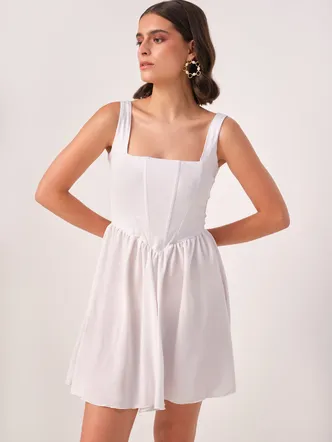 Corset Fit and Flare Mini Dress