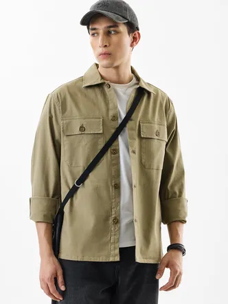 Snitch Relaxed Fit Stretch Double Pocket Overshirt