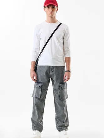 Snitch Baggy Fit Cargo Jeans