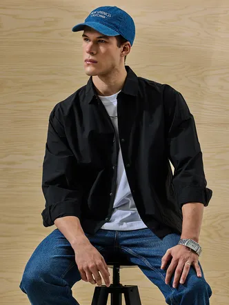 Snitch Regular Fit Black Jacket