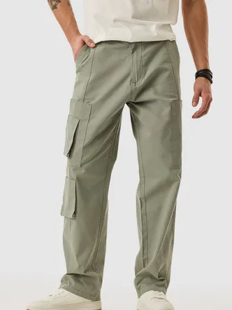 Sage Green Regular Fit Cargo Pants
