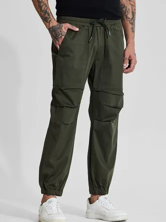 Dark Green Relaxed Fit Joggers
