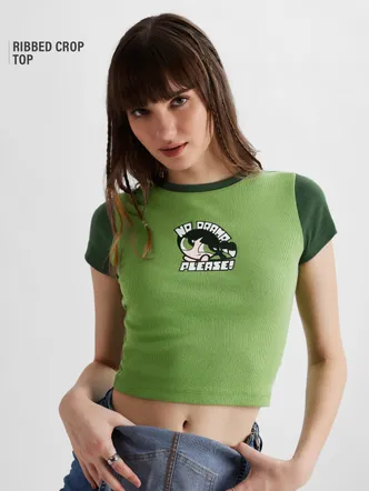 The Souled Store Powerpuff Girls: No Drama Women Cropped Tops