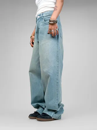 Frost Blue Baggy Denim Jeans