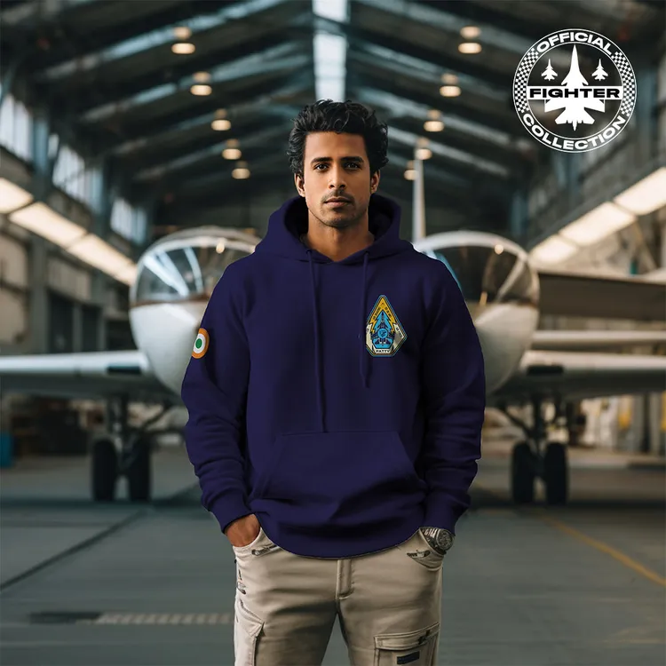 Navy Blue Air Dragons SU-30 Emblem Fighter Hoodie - Patty Edition