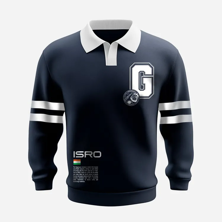 Gaganyaan Edition: ISRO Collared Sweatshirt