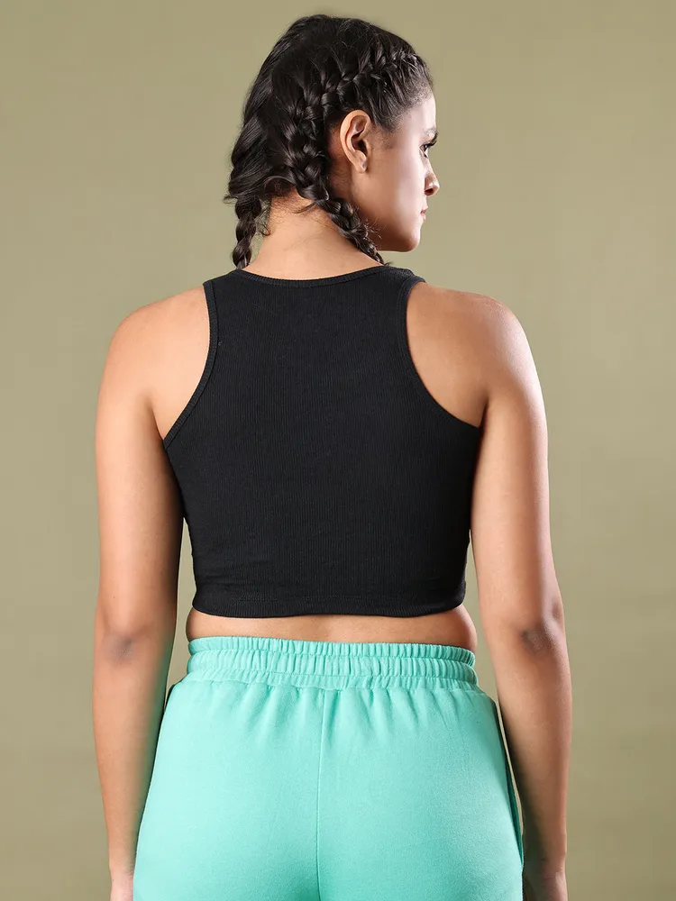 RIPPED CROP TOP BLACK