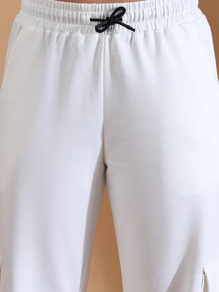 HOODED CO ORDS SET WHITE