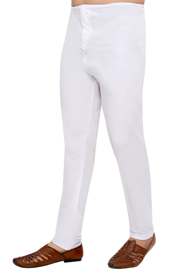 Classic Cotton Premium Chudidar Pyjama, White