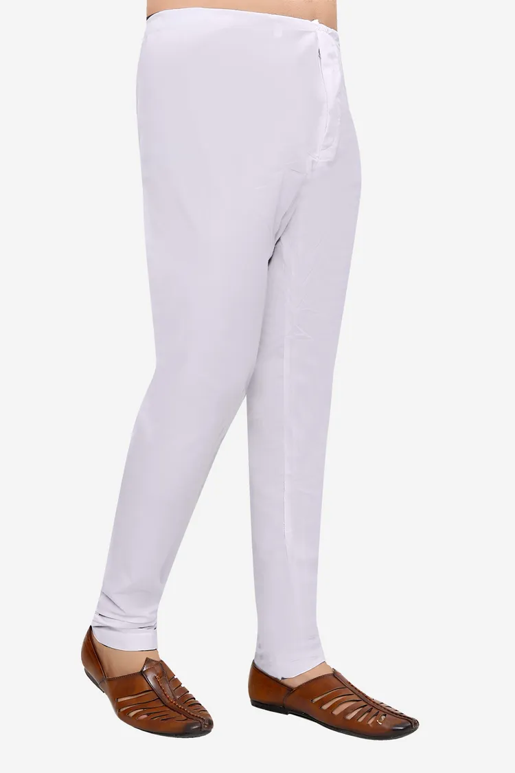 Classic Cotton Premium Chudidar Pyjama, White