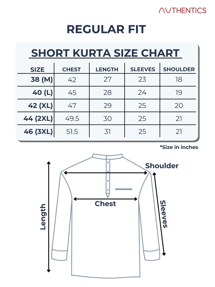 Pure Cotton Premium Diamond Print Short Kurta, White Golden, Regular Fit