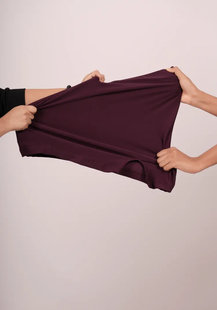 A-line mini skirt in Raisin