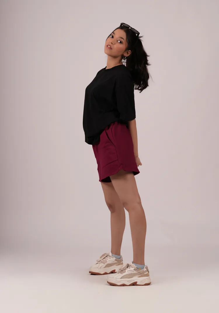 Playtime Shorts in Cranberry Red