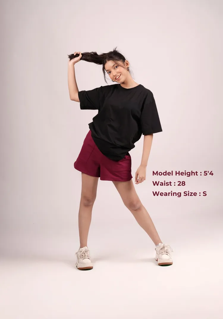 Playtime Shorts in Cranberry Red