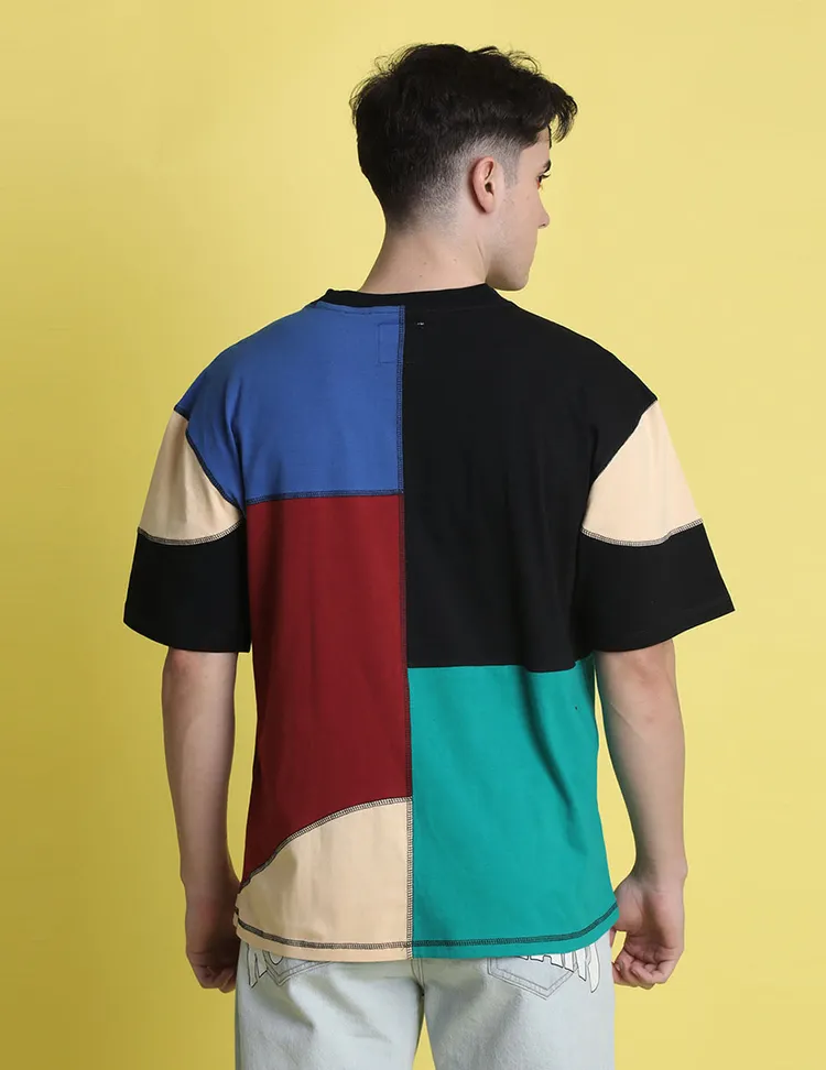 Men’s Oversized Patchwork T-Shirt
