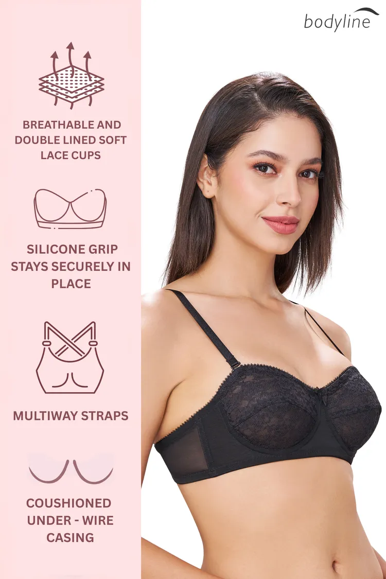 CITRA | Breathable Lace Strapless Bra – Wired, Multiway Straps