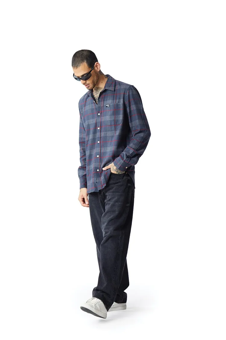 Multi Pattern Blue Regular Fit Shirt