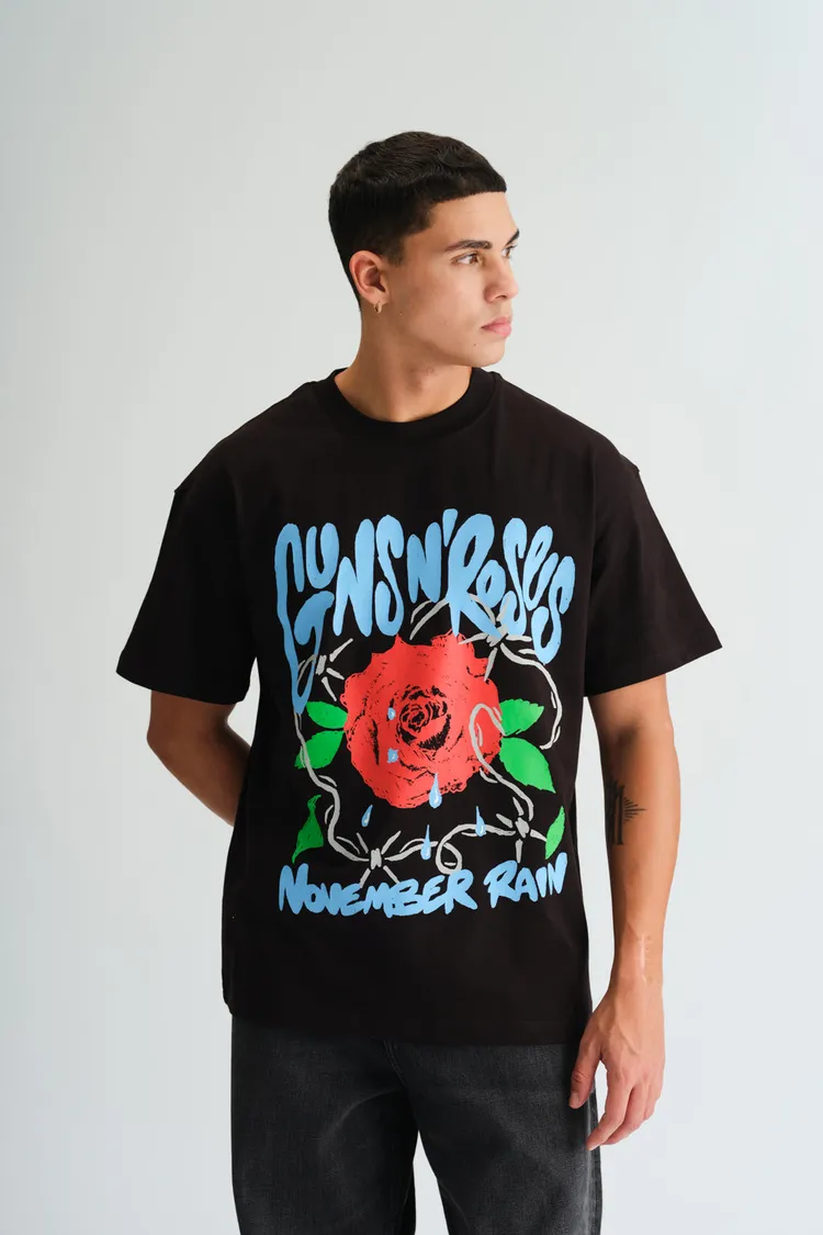 Black November Rain Oversized T-shirt