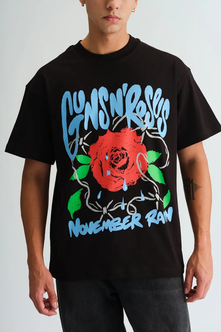 Black November Rain Oversized T-shirt