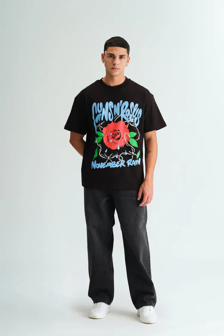 Black November Rain Oversized T-shirt
