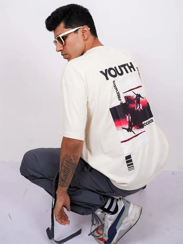 Youth Round Neck Drop Sleeved Tee For Men and Women